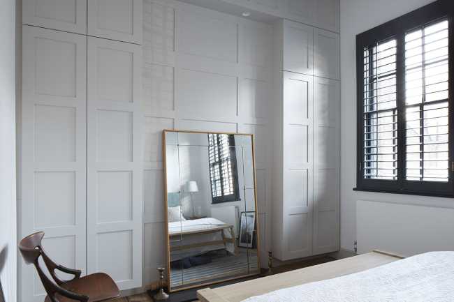 bedroom with white finish
