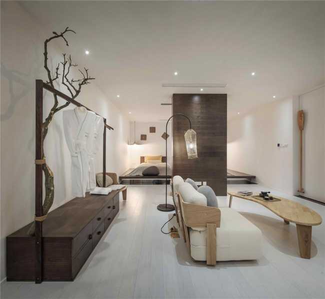 hotel boutique suite arredi imbottiti forme organiche finiture legno