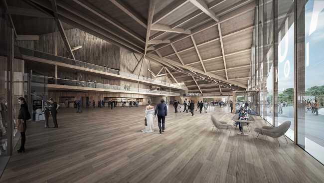 National Hall wooden interior