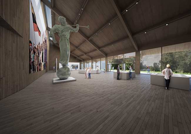 National Hall Lithuania wooden interior