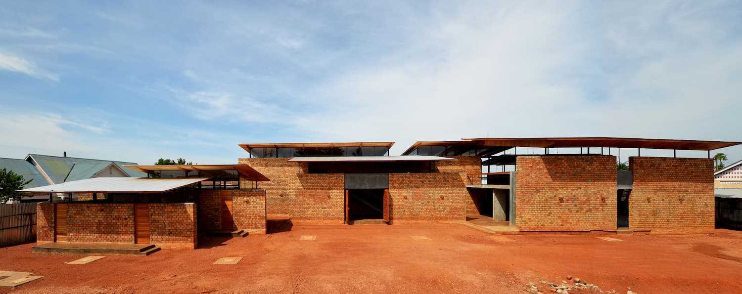 University residence structure brick wood