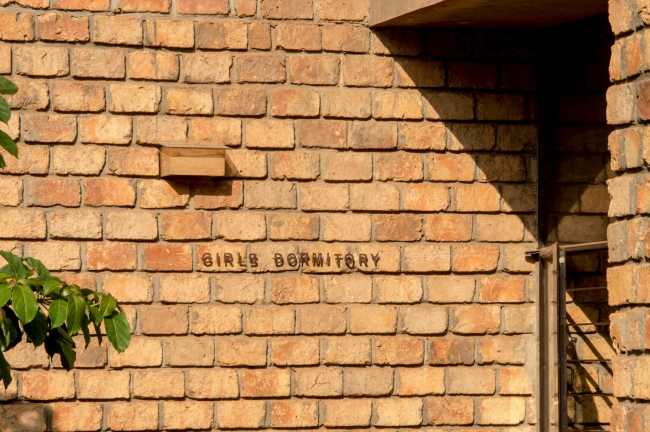 University residence structure brick wood