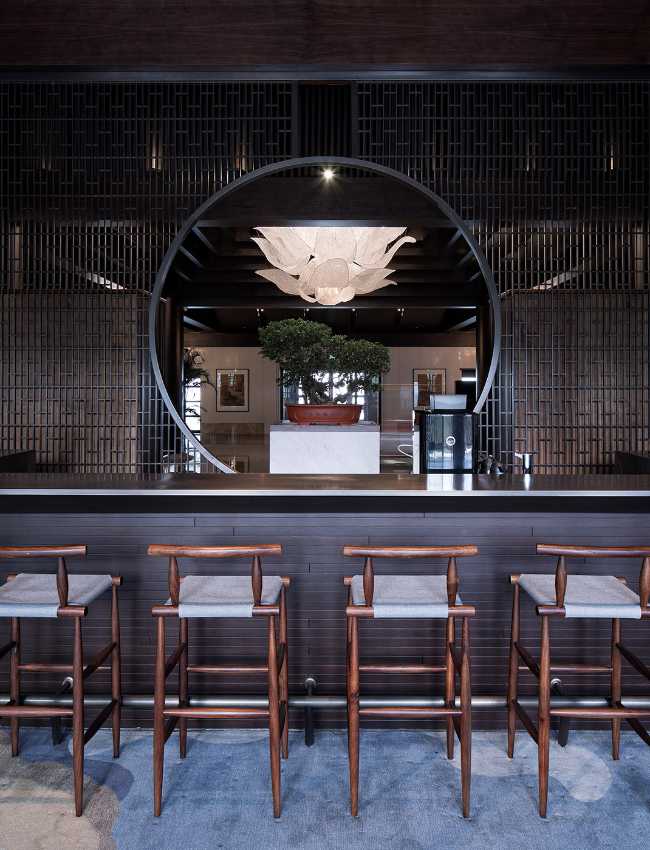 entrance hotel historic restaurant furniture and wood finishes