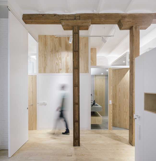 Pilares de madera loft