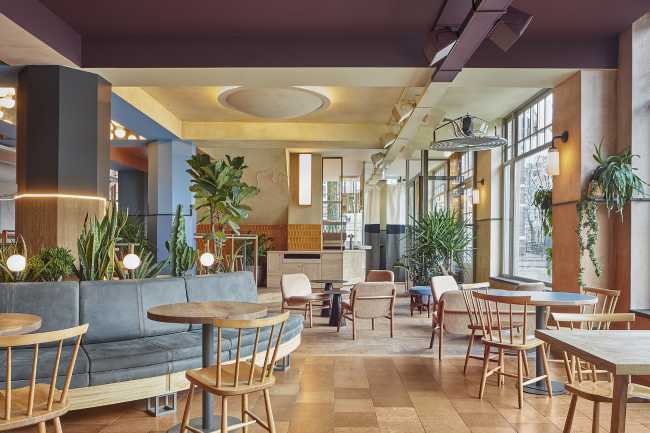 bar café floor and wood coverings