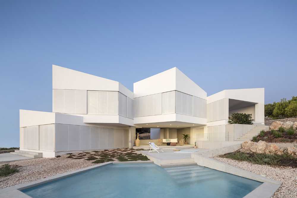villa pool view geometry