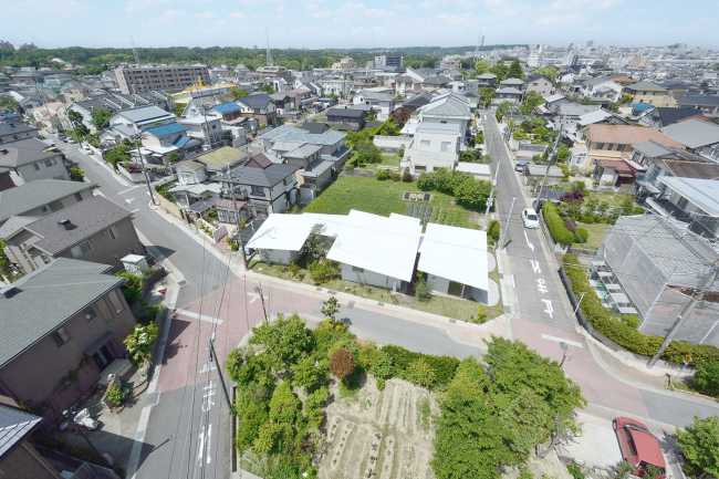 House with white roofs