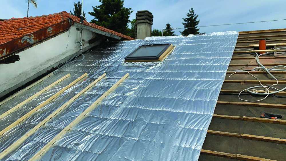 Isolamento di copertura con isolante termo riflettente