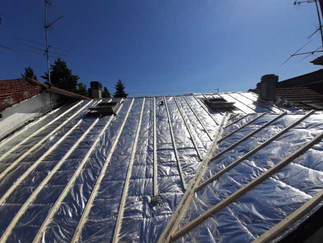 Isolamento di copertura con isolante termo riflettente