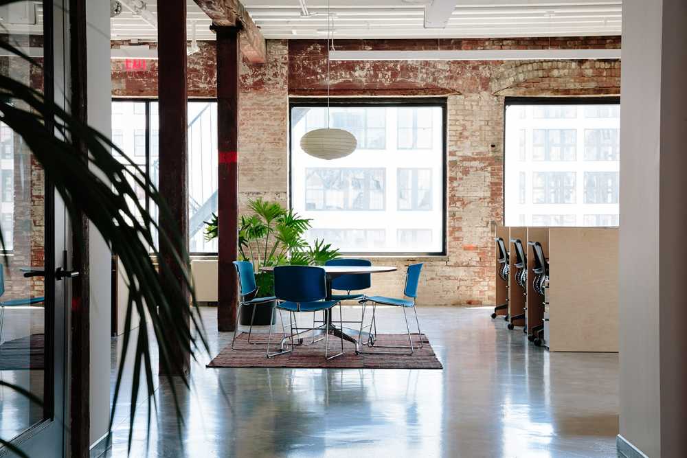 office new york open space brick exposed