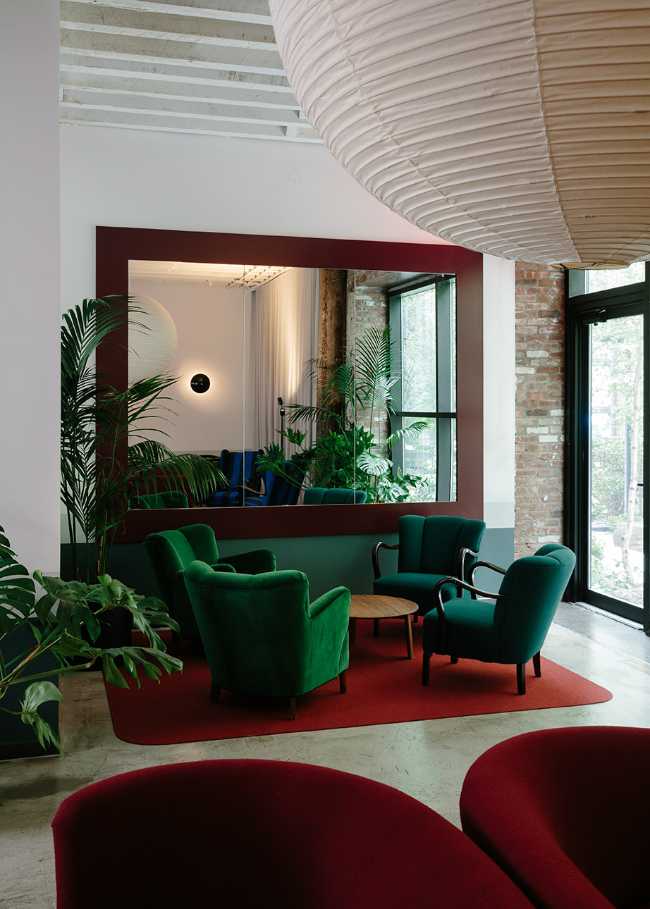 office new york open space living room furniture art deco fabrics color