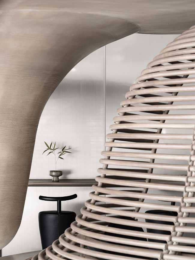 Concept Store china furniture display shapes curves organic