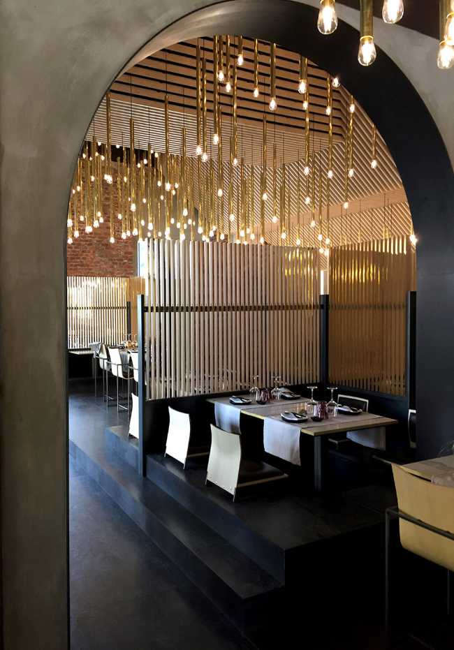 Ristorante Mura Milano pannelli acustici Celenit