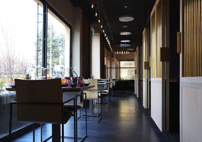 Ristorante Mura Milano pannelli acustici Celenit