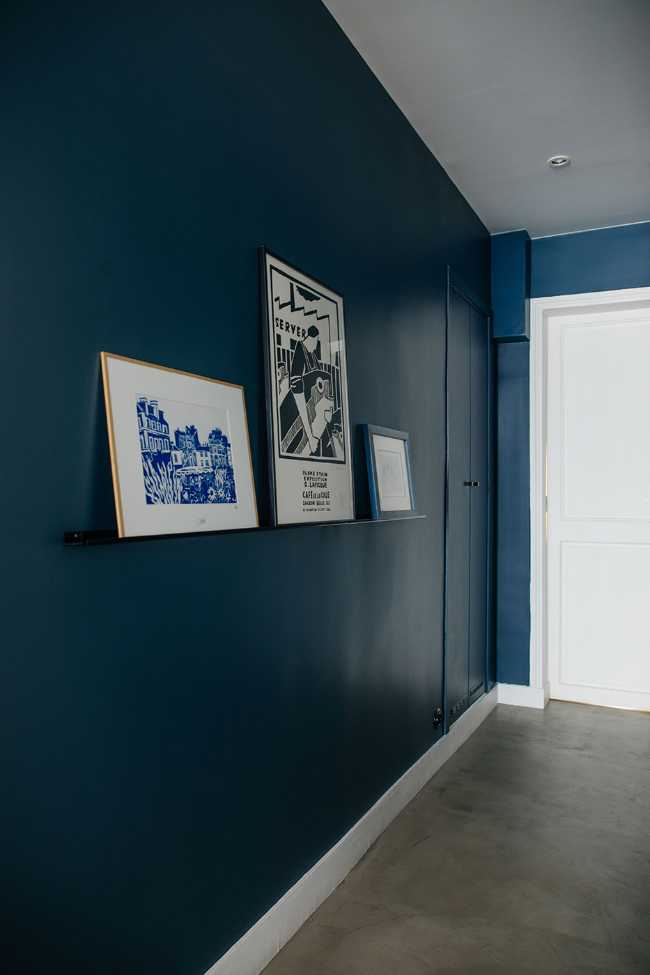 loft paris wall blue pastel color
