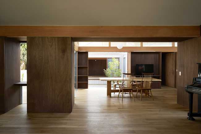 Interior wooden house