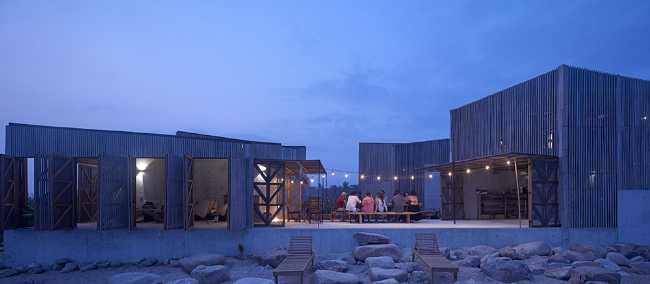 Villa cement and wood