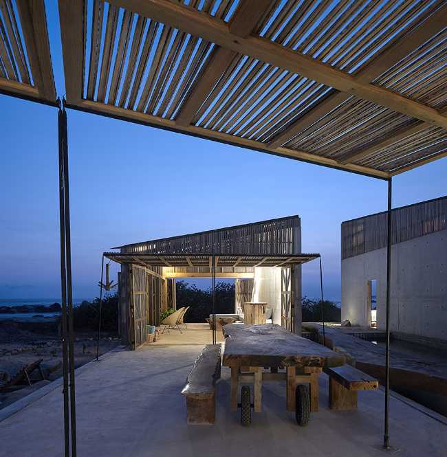 Interior wooden villa