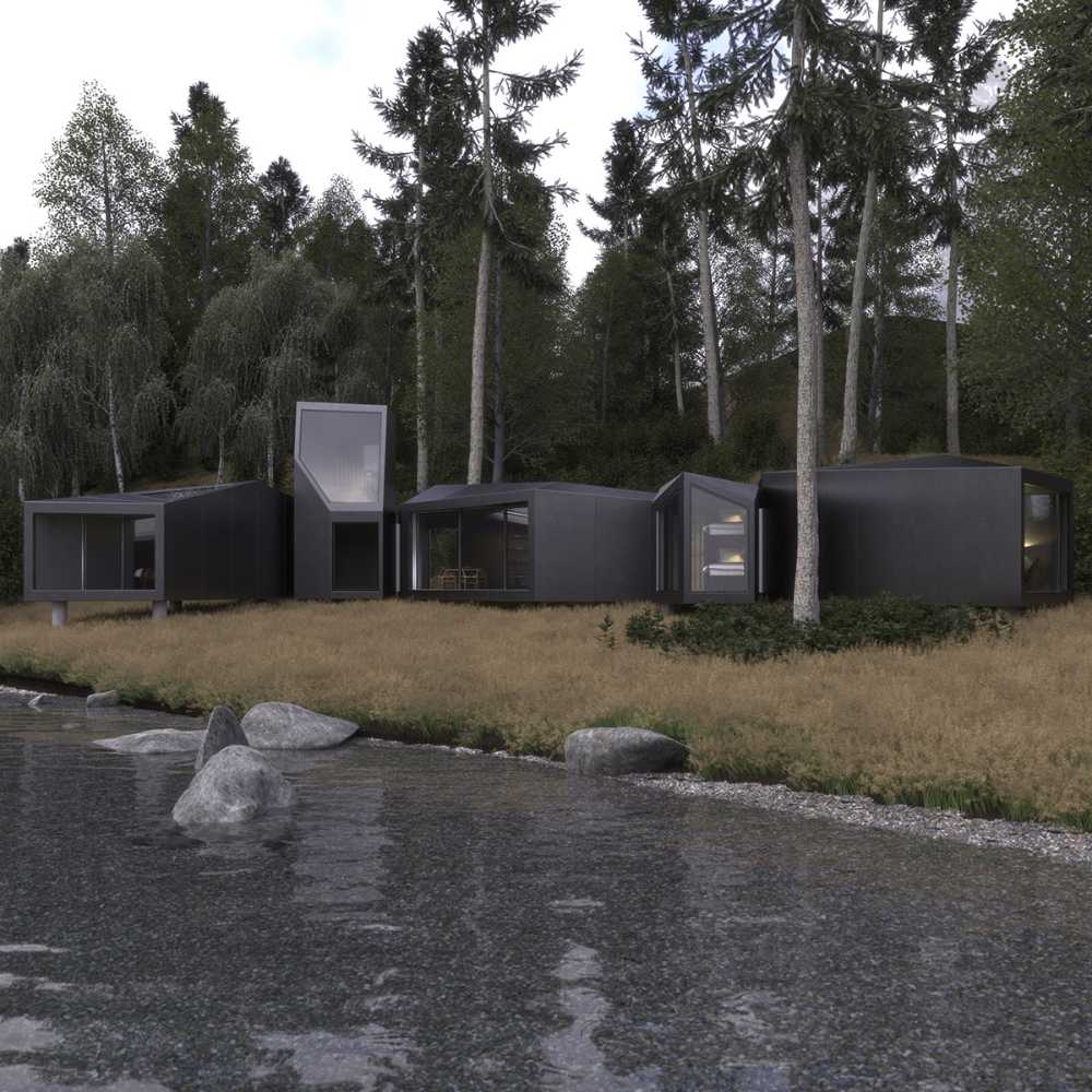 residence modules container assembly