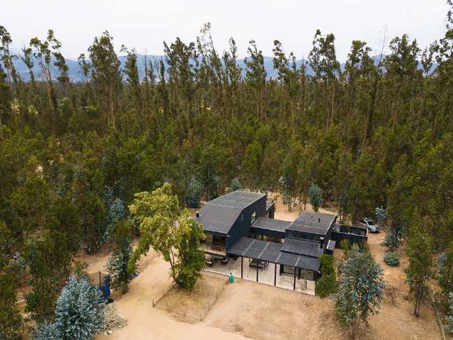 Chile house among the trees