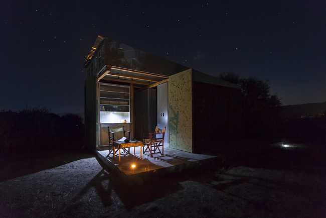 casa módulo de metal impreso CAD CAM al aire libre