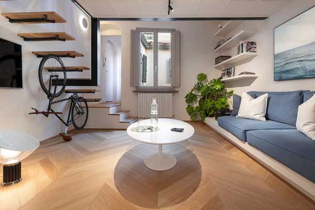 Apartment with parquet flooring