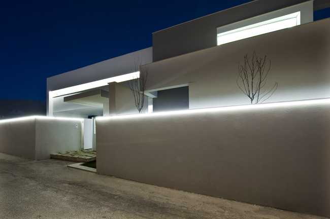 exterior facade neon lights