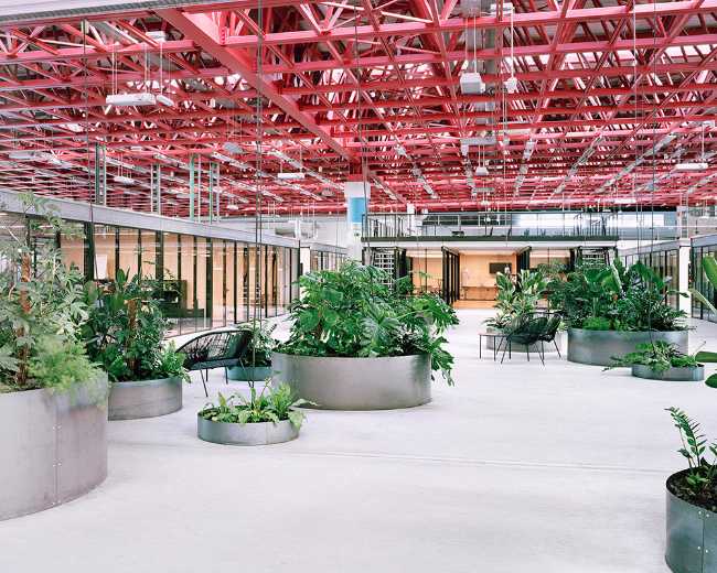 Zone commune d'un bâtiment industriel