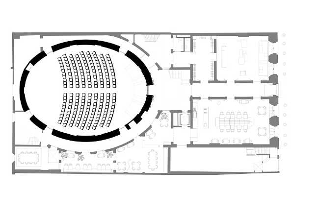 Felix Meritis Amsterdam planimétrie