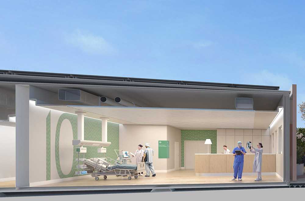Modular hospital in wood