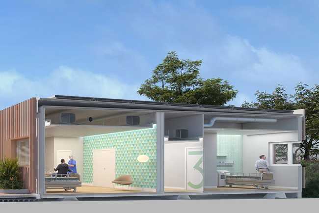 Modular hospital in wood
