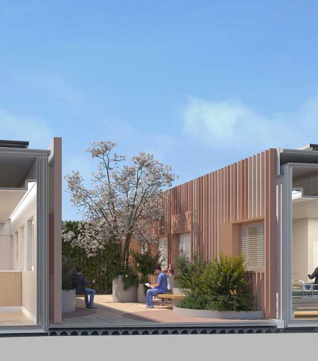 Modular hospital in wood