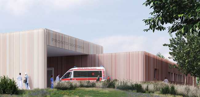 Modular hospital in wood