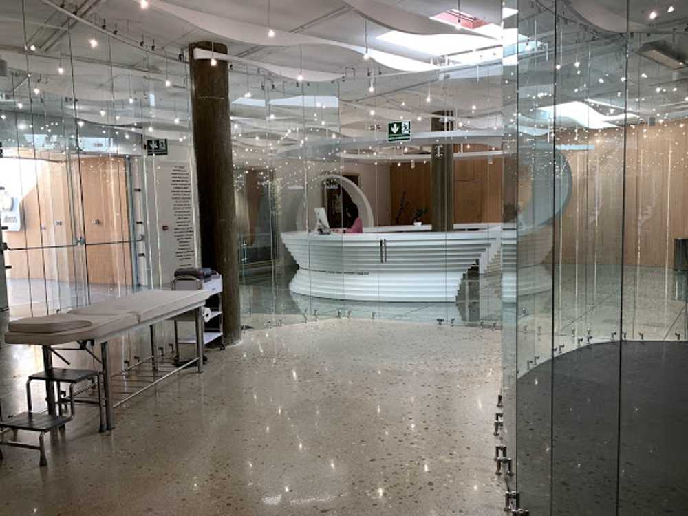 interior gym glass walls