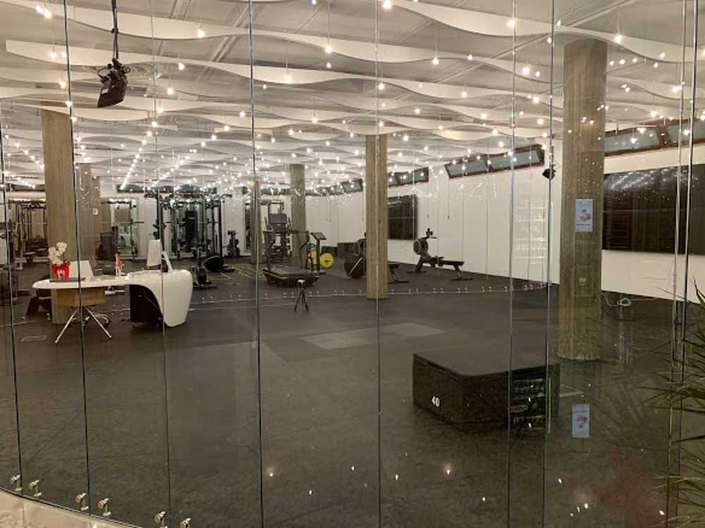 interior gym glass walls