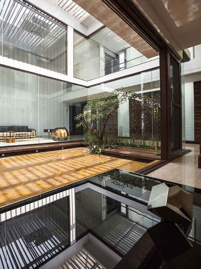 B One, il cortile interno è il cuore della villa sostenibile