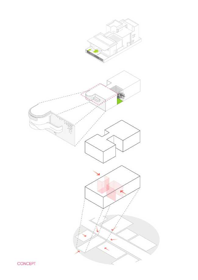 B One, il cortile interno è il cuore della villa sostenibile