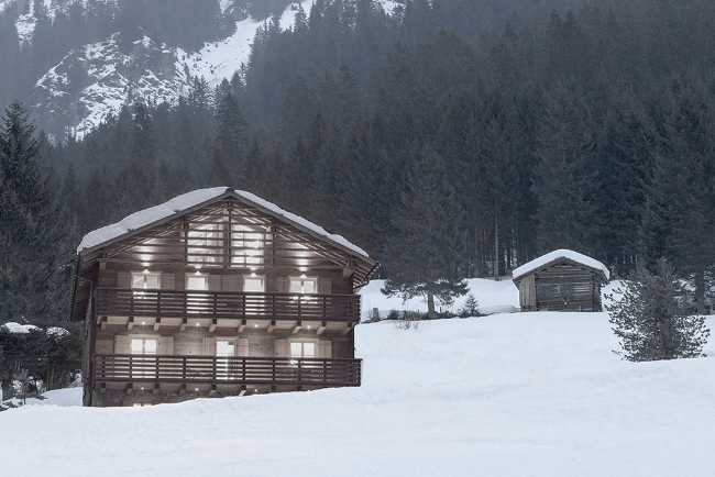 Wooden house in the mountains