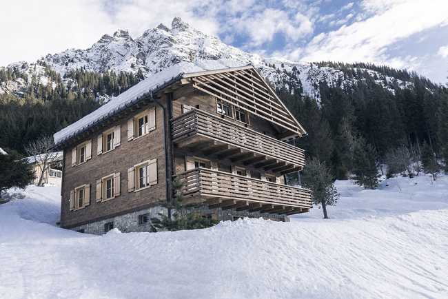 Wooden house in the mountains