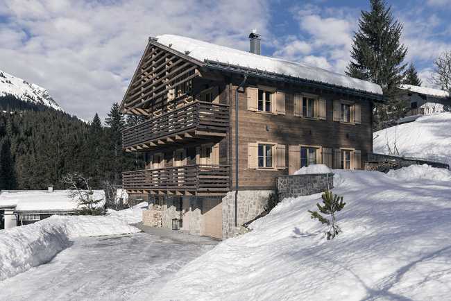 Wooden house in the mountains
