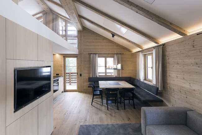 Interior wooden house