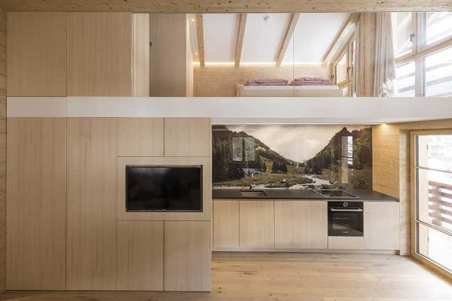 Interior wooden house