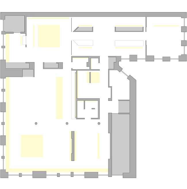 Loft industrial pour une photographe à New York. Plancher en chêne et détails en fonte d'acier