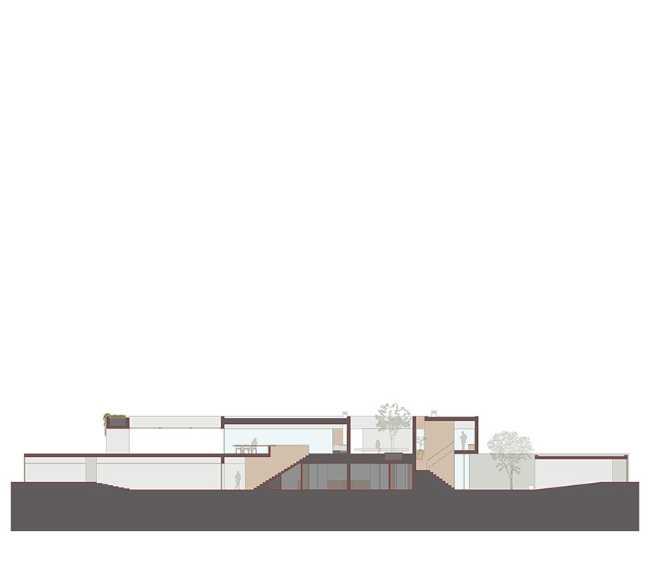 villa swimming pool sea section