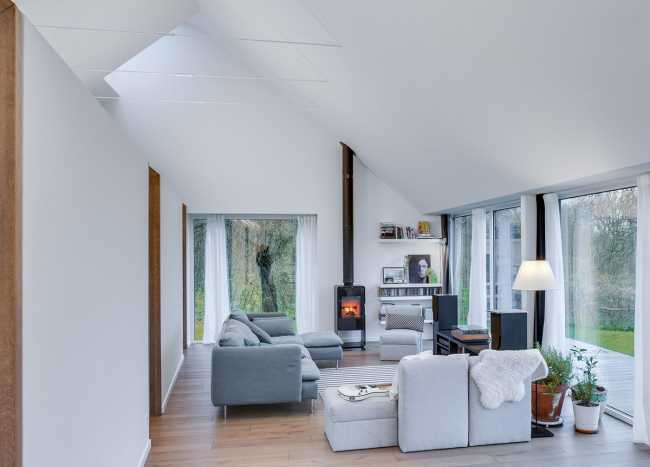 Family house in Pavilnys, open wooden space immersed in nature