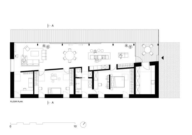 Family house in Pavilnys, open wooden space immersed in nature.