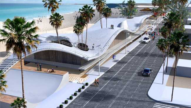 Arquitectura orgánica y vegetación para un centro cultural en México.