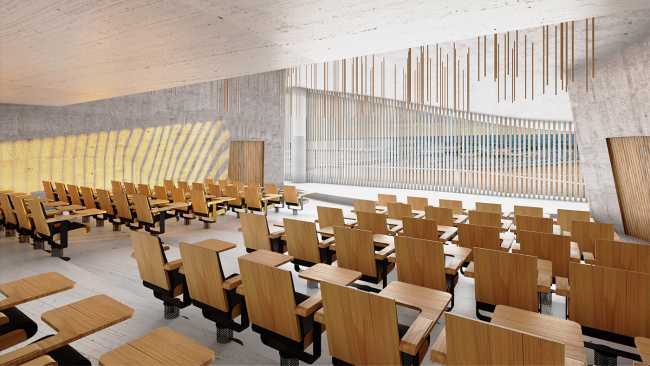 Architettura organica e vegetazione per un centro culturale in Messico