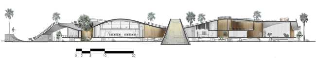 Architettura organica e vegetazione per un centro culturale in Messico