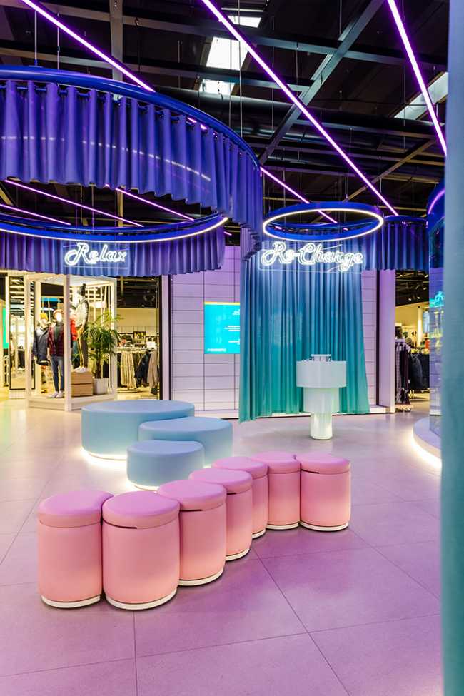 Colorful interior shop